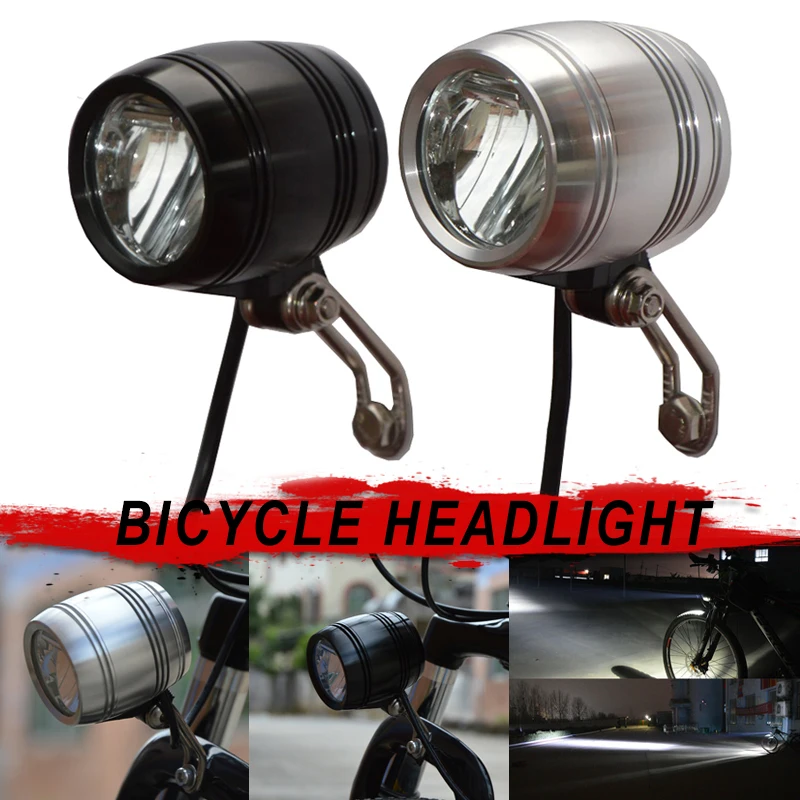 

Bike Front Head Light Lamp for HUB Dynamo with Rearlight Cable Compact Bright Waterproof Bike Tail Light Bicycle Accessories