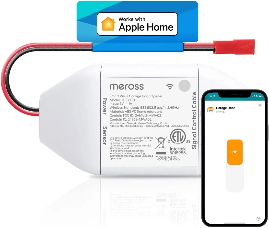 

Умный пульт для открывания гаражных ворот, совместимый с Apple HomeKit, Alexa, Google, управлением через приложение и голосом, не требует хаба.