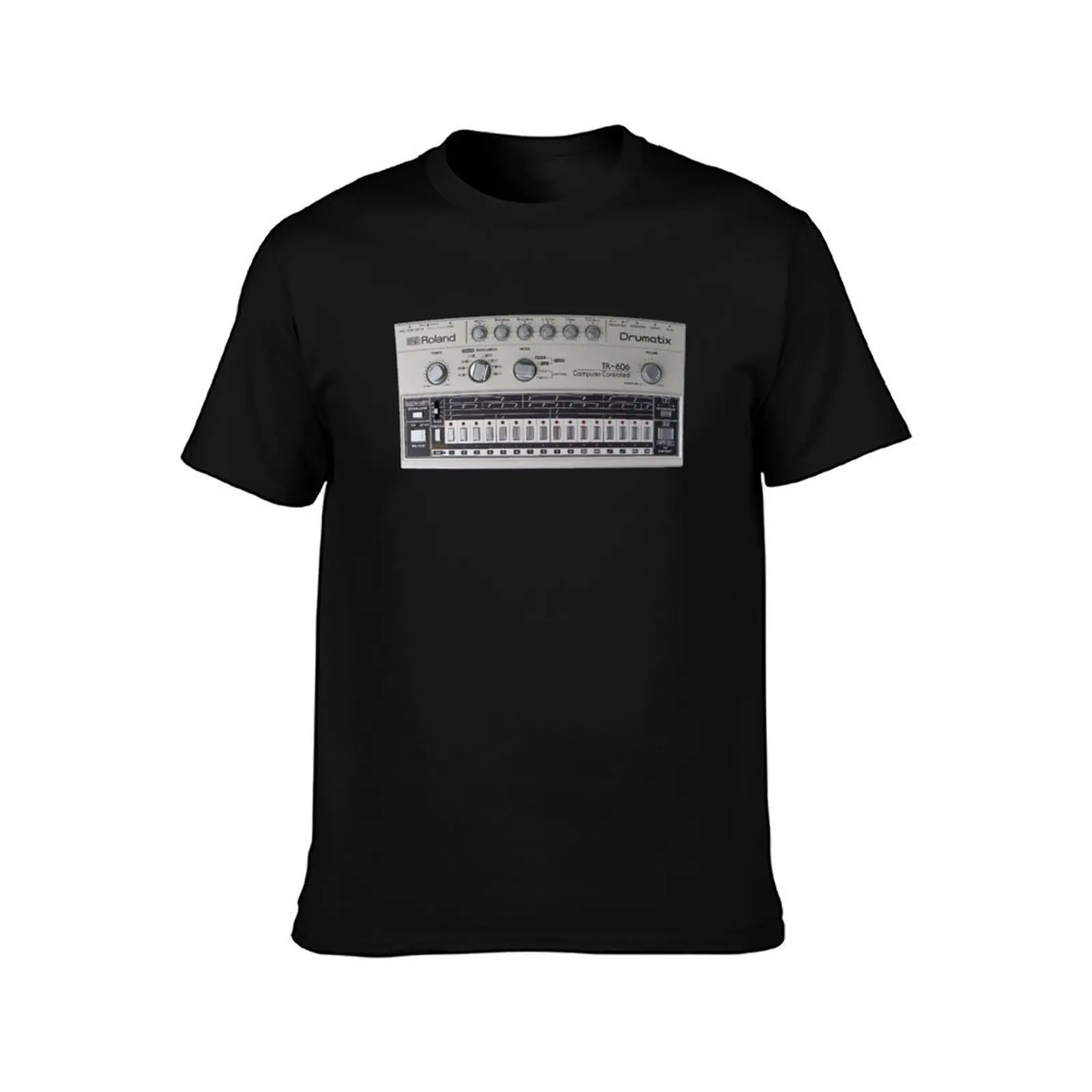 Roland TR-606 # 1 T-Shirt, Summer Casual Cotton Tee, Oversized Streetwear Tops, Vintage Graphic Print, Loose Fit Short Sleeve