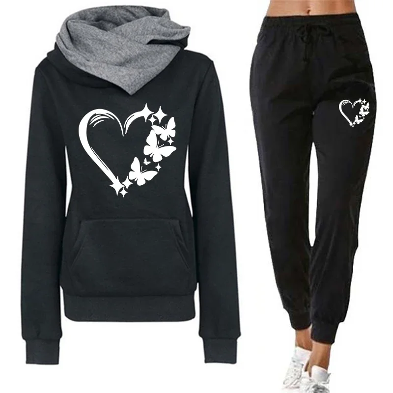 2026 Women's Hoodie Tracksuit Quality Casual Sweatshirts Outdoors Sports Jogging Clothes Autumn Winter Fashion Single Tops Pants