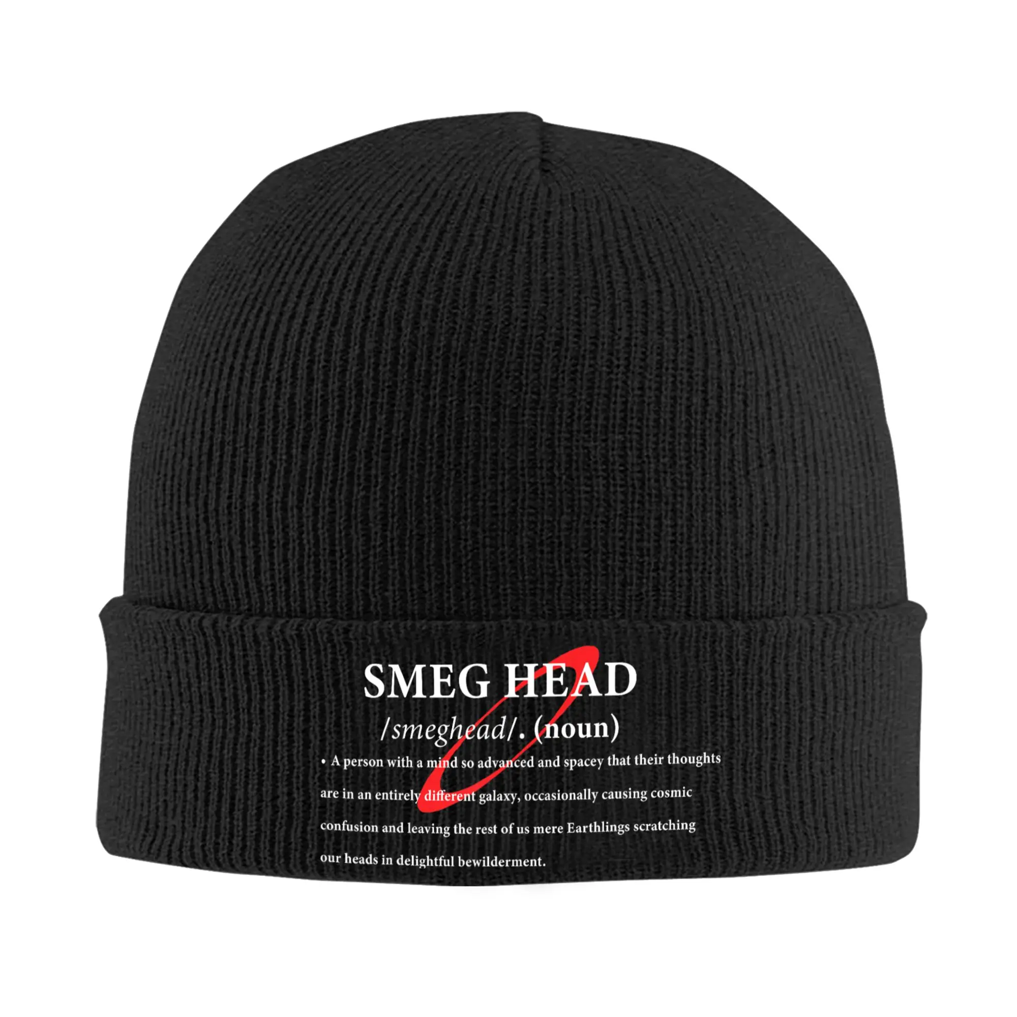 Red Planetary Ring Dwarfs Funny Knitted Hat Beanie Autumn Winter Hat Warm Unisex Street Definition Smeg Head Caps Men Women Gift