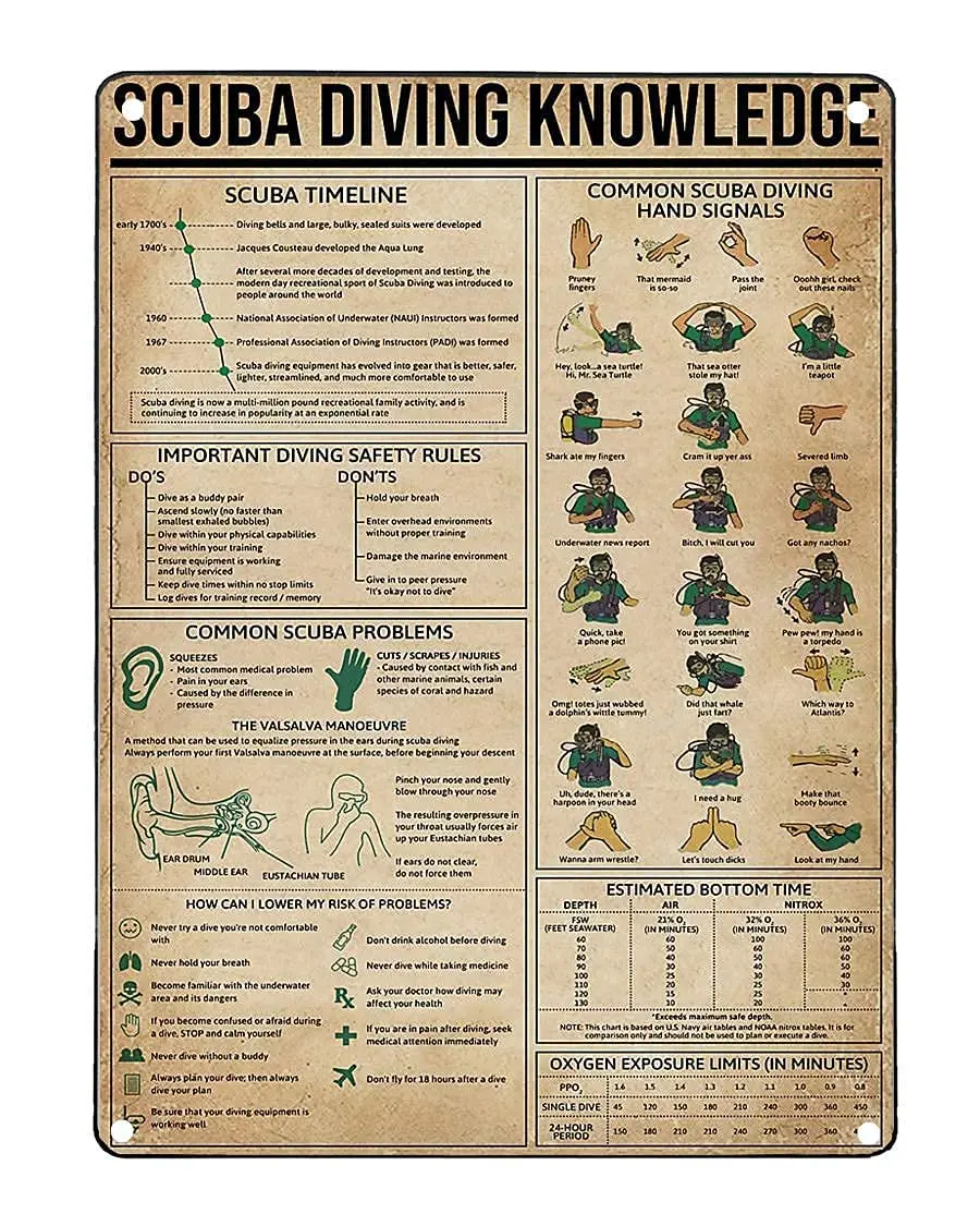 

Veidsuh знания о подводном плавании, Ретро винтажный жестяной знак, металлический знак, украшение, металлический плакат для бара, кафе, клуба, гаража 8*12