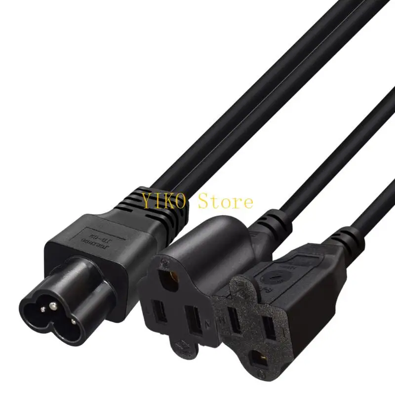 K32C Y Shaped Power Splitter Connector Cord IEC320 Male To NEMA 2X 5-15R Female 30Cm