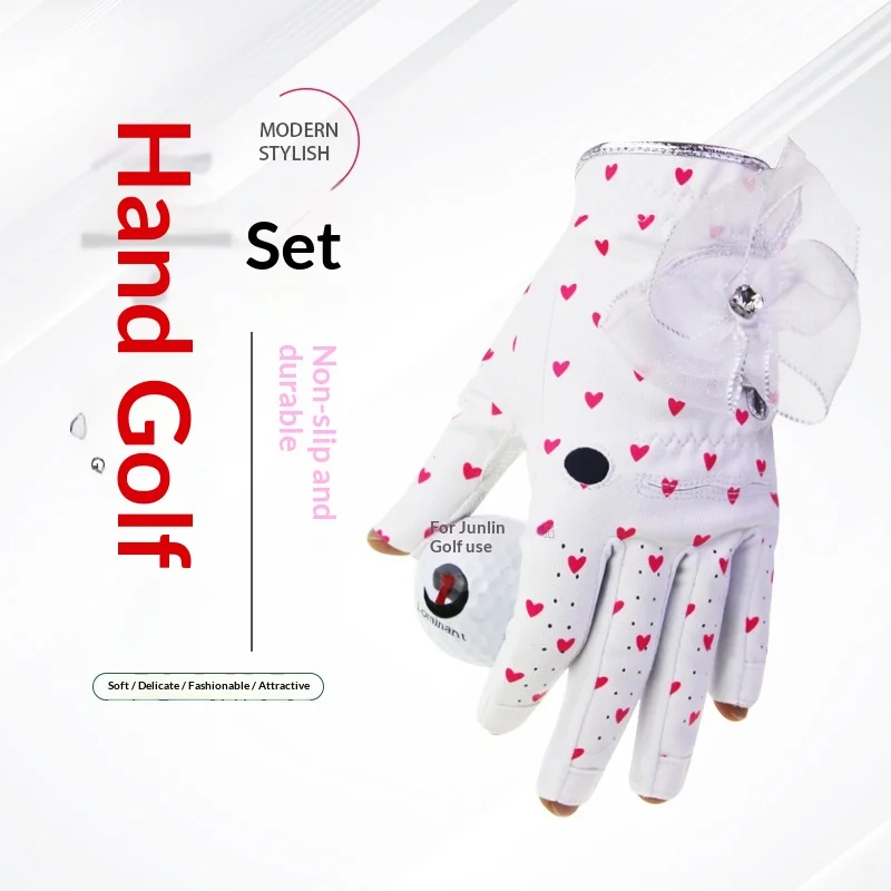 women's-golf-gloves-fingerless-with-bowknot-magic-heart-shaped-design-breathable-non-slip-wear-resistant-for-both-hands