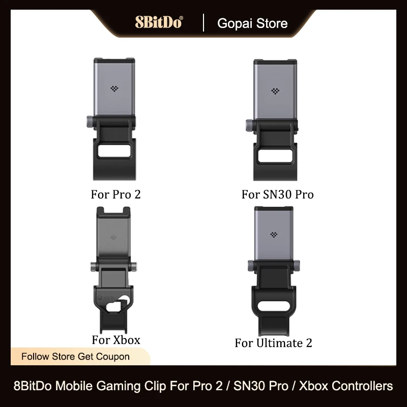 مشبك ألعاب محمول 8BitDo لوحدة تحكم Xbox وXbox Elite لـ 8BitDo Pro 2، SN30 Pro، Ultimate 2 لوحة ألعاب لاسلكية