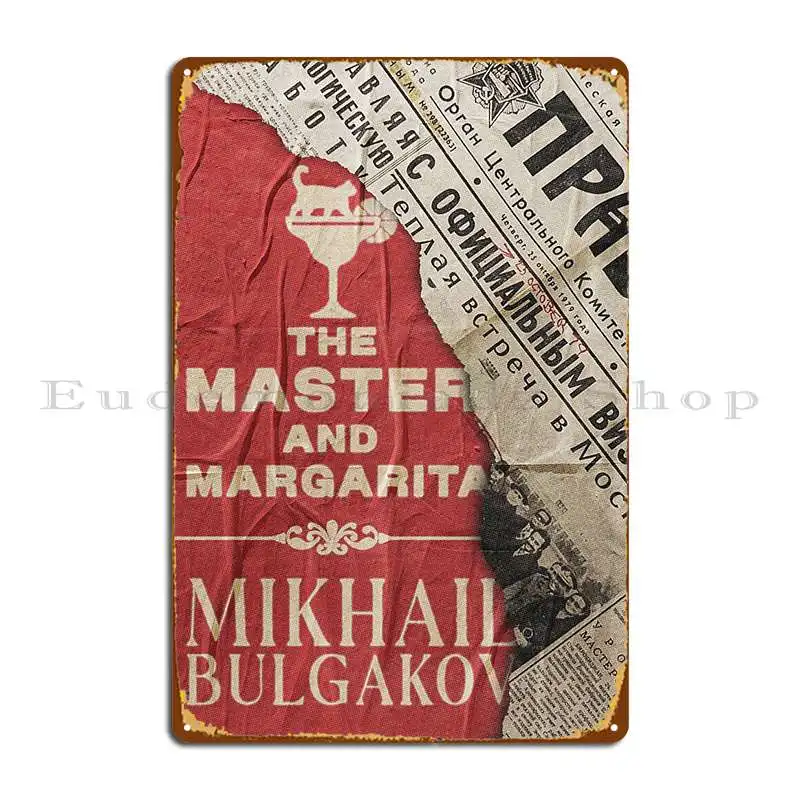 The Master And Margarita Metal Sign Club Home Garage Designer Club Tin Sign Poster