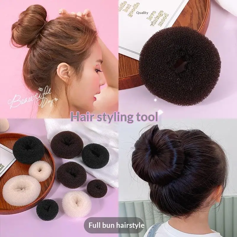 1Pcs 3Colors Bun Donut Hair Clip Foam Sponge Hair Bun Maker Fashion Elegant Easy Big Ring Girls Women Hair Accessories
