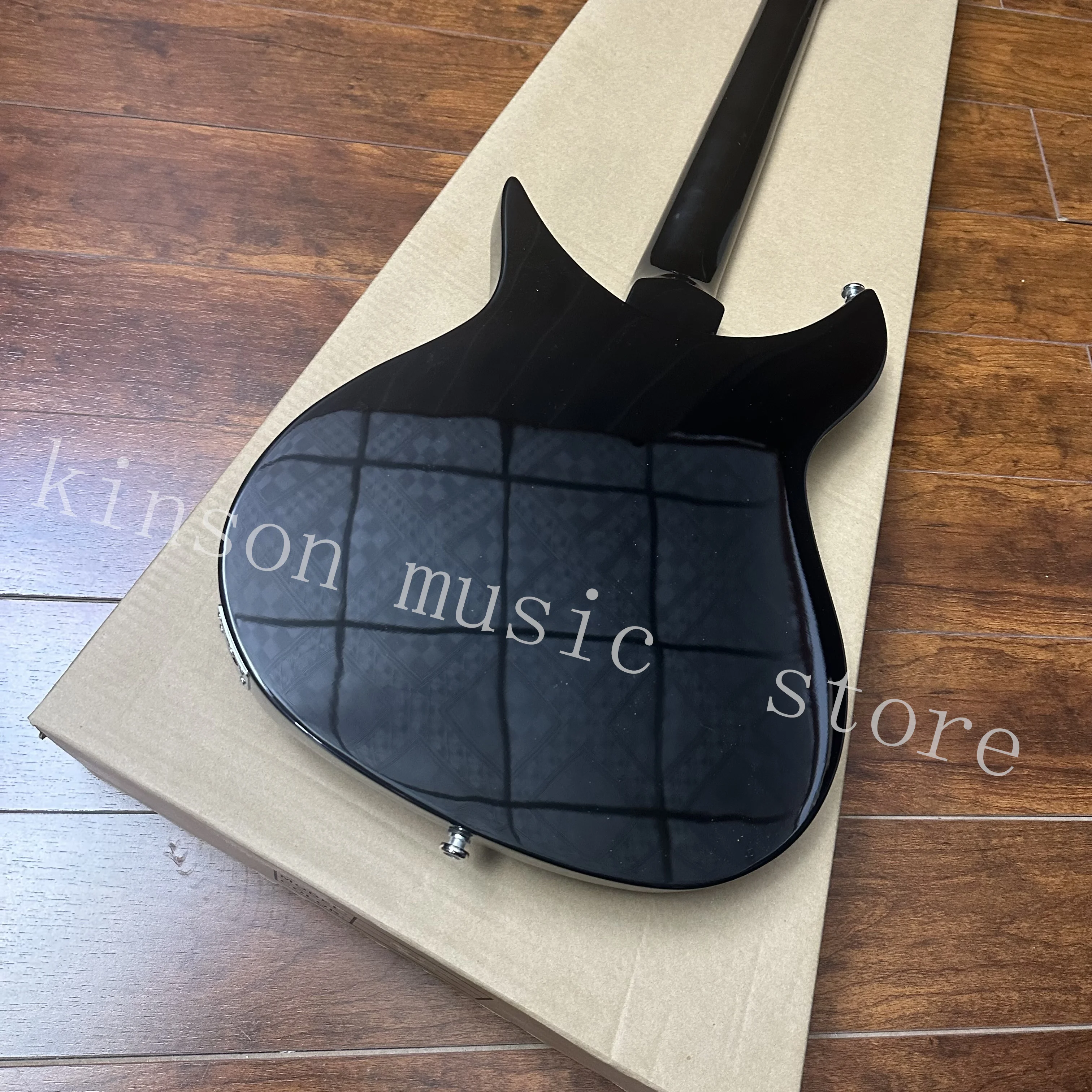 Black Electric Guitar, Tremolo System Bridge, 34 inches,Chrome Hardware,Fast Shipping