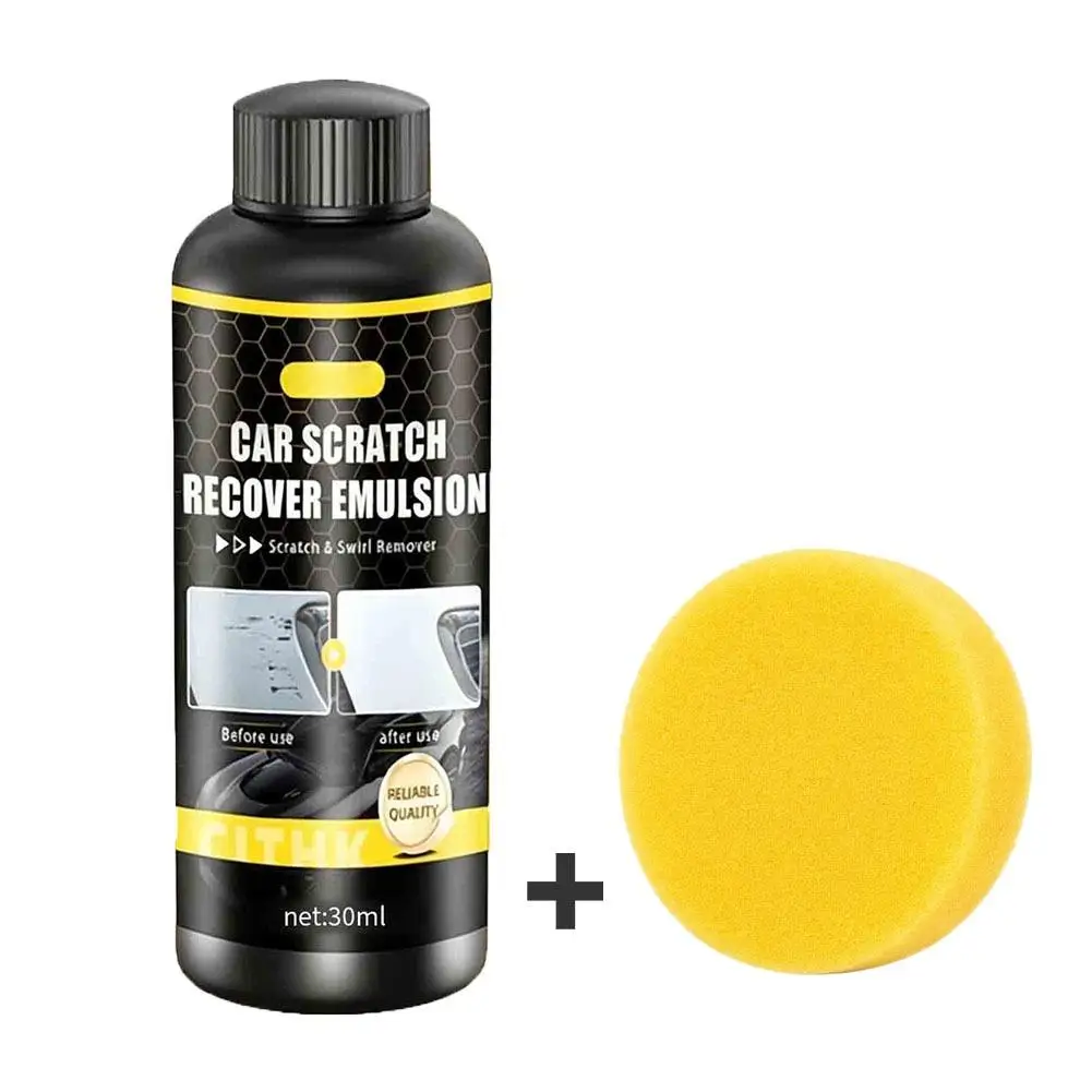 Car Scratch Repair Emulsion Polishing Wax Swirl Marks Remover Paint Scratch Recover Cream With Sponge Auto Paint Care 30/100ml