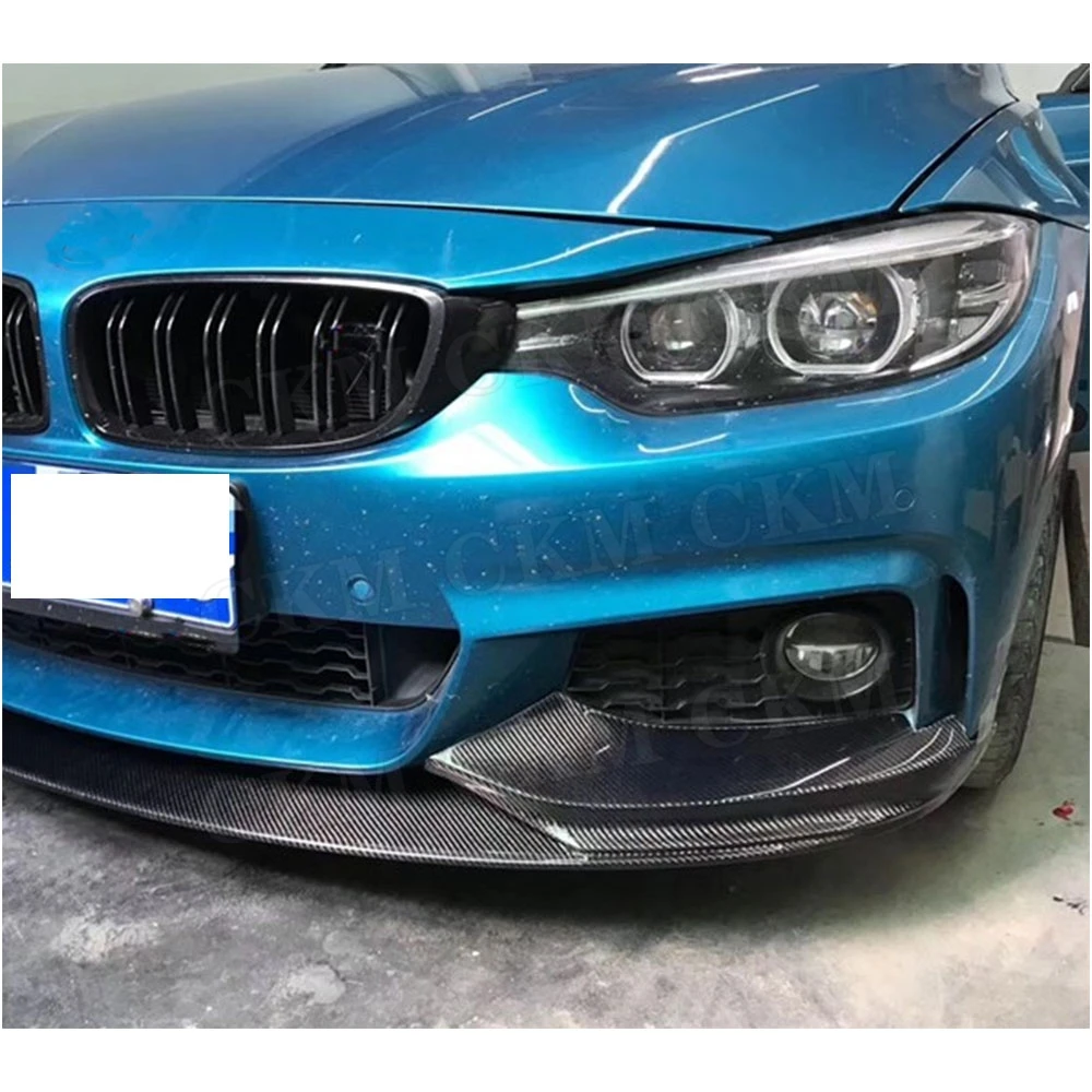 Für BMW 4er F32 F33 435i M Sport 2014-2017 Carbonfaser Frontstoßstangenlippen Splitter Flaps Cupwings FRP Frontspoilerlippen