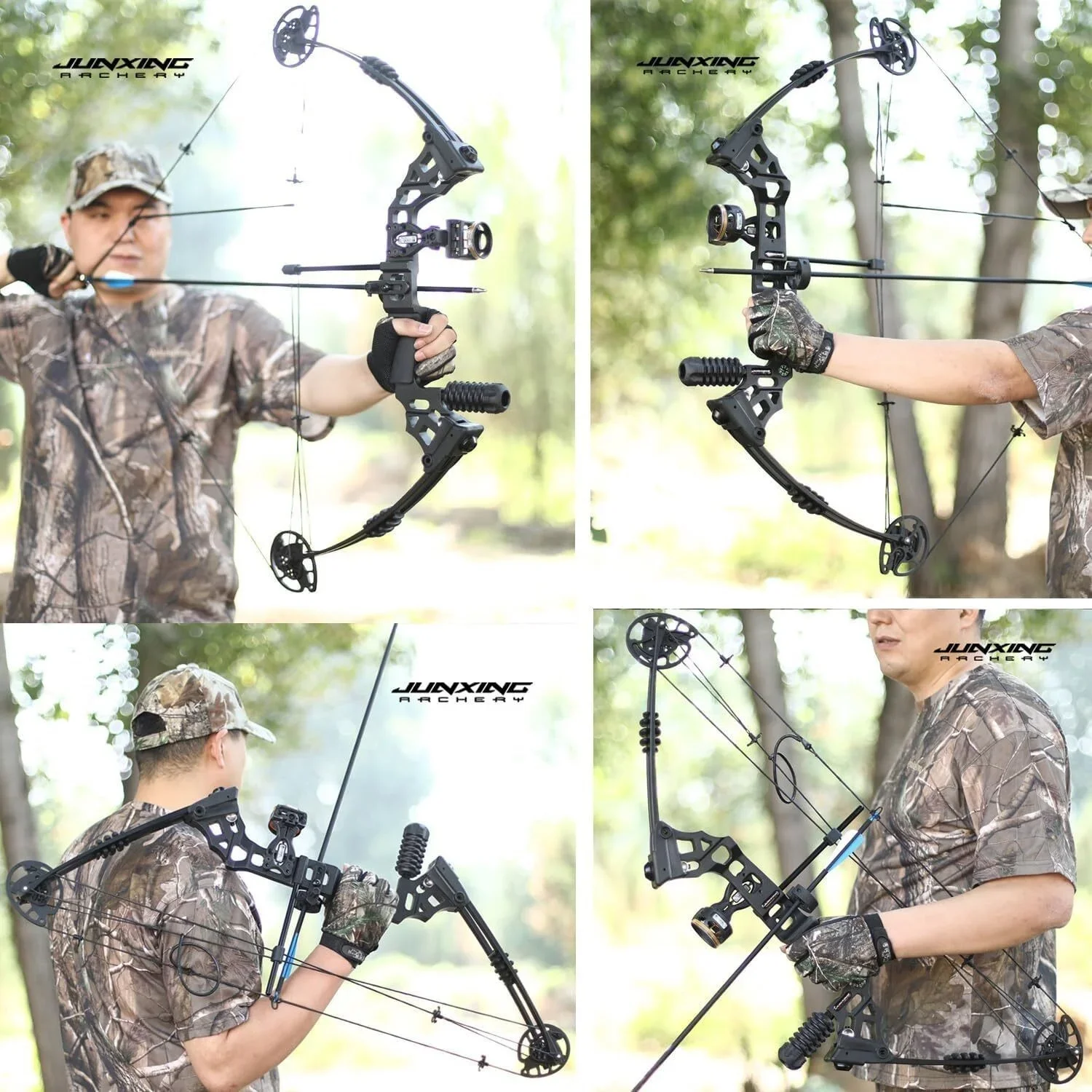 20‑70lbs Compound Bow Adjustable 320FPS Arrow Speed 80% Let‑off Left/Right Hand for Outdoor Hunting Archery Shooting Activities