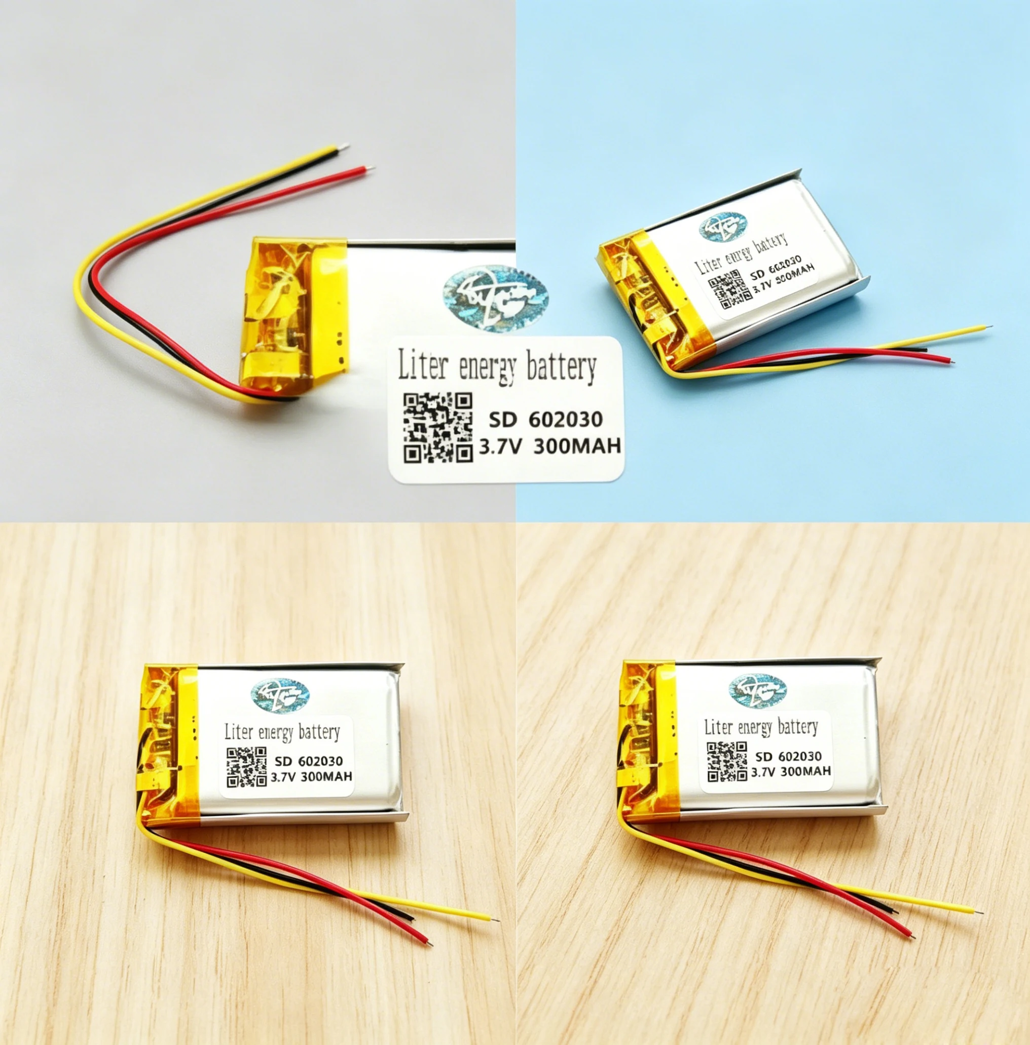 3 Line 602030 3.7V 300MAH Lithium-Ion Polymer Battery, Camera, MP3, MP4, DVD, GPS Navigator, Driving Recorder