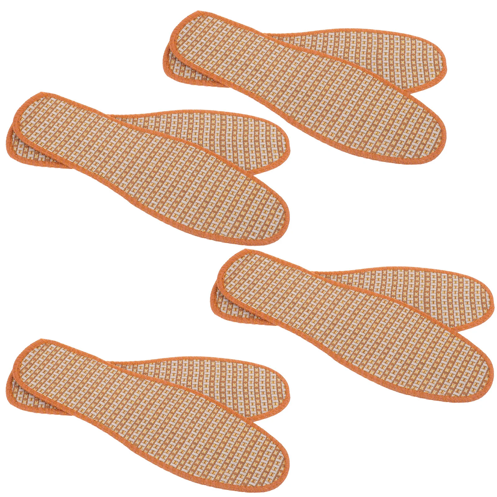 

4 Pairs Bamboo Charcoal Shoe Inserts Anti Odor Breathable Replaceable Insoles For Daily Wear Sports Sneakers Thin Inner Pads