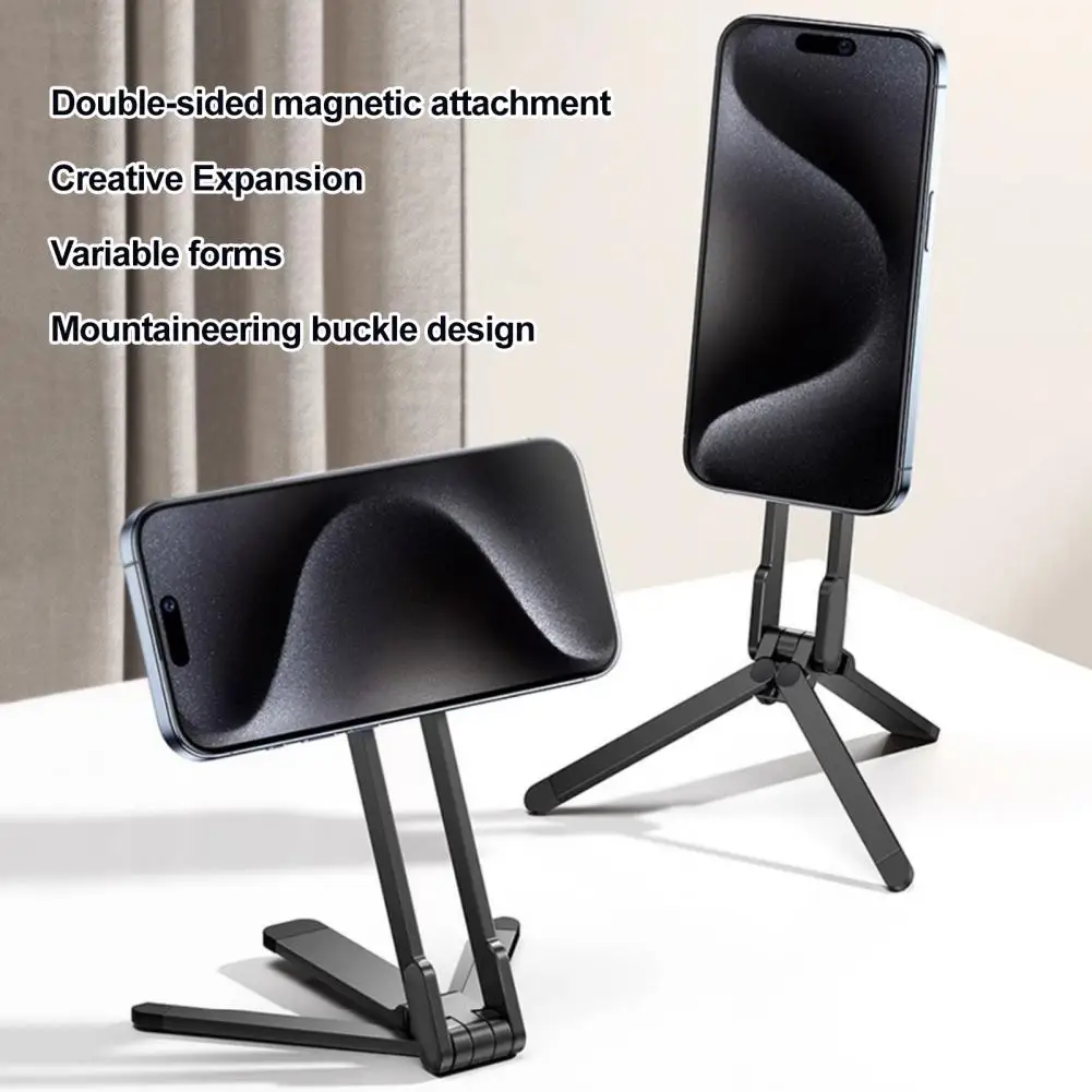 

Гибкая угловая подставка для телефона, универсальный магнитный держатель для штатива для телефона для внутреннего видеоблогов на открытом воздухе, портативная мини-подставка с прочным режимом