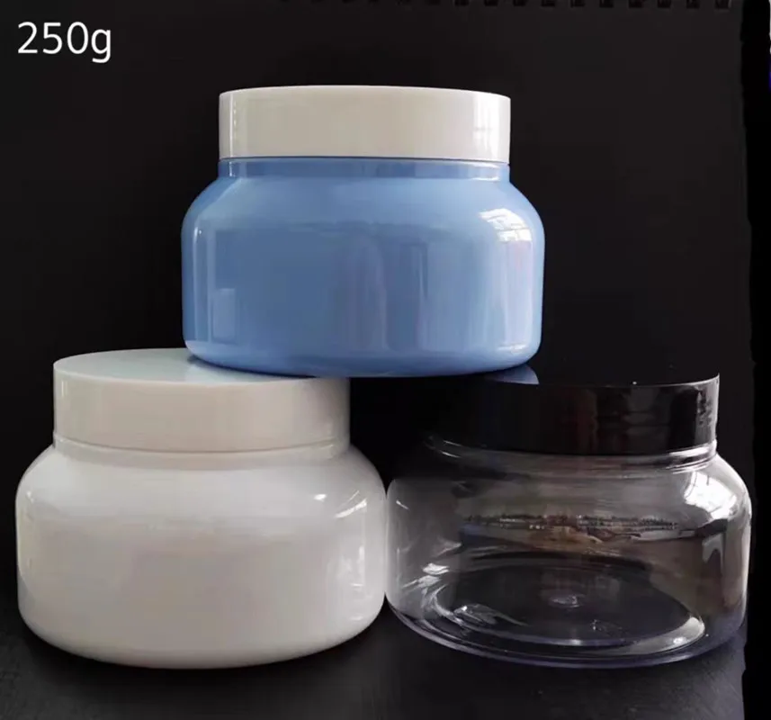 10/30/50pcs 250ml Empty PET Cream Jar  Facial Mask/Hair Mask/Hair Dye Cream Jar Empty Cosmetic Container Plastic Wide Mouth jar