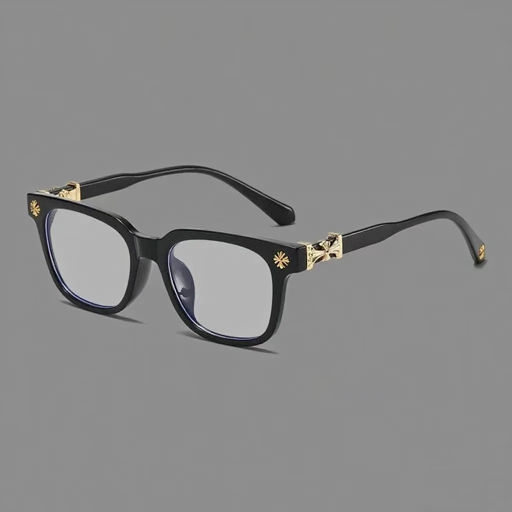 نظارات مضادة للضوء الأزرق للنساء والرجال عدسات شفافة كلاسيكية عتيقة لتزيين شاشة الكمبيوتر #4