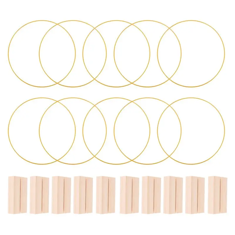 

ABHZ-10 шт. 12-дюймовые металлические обручи с цветочным принтом для стола, металлическое кольцо-венок с 10 шт. держателями для карточек на свадьбу