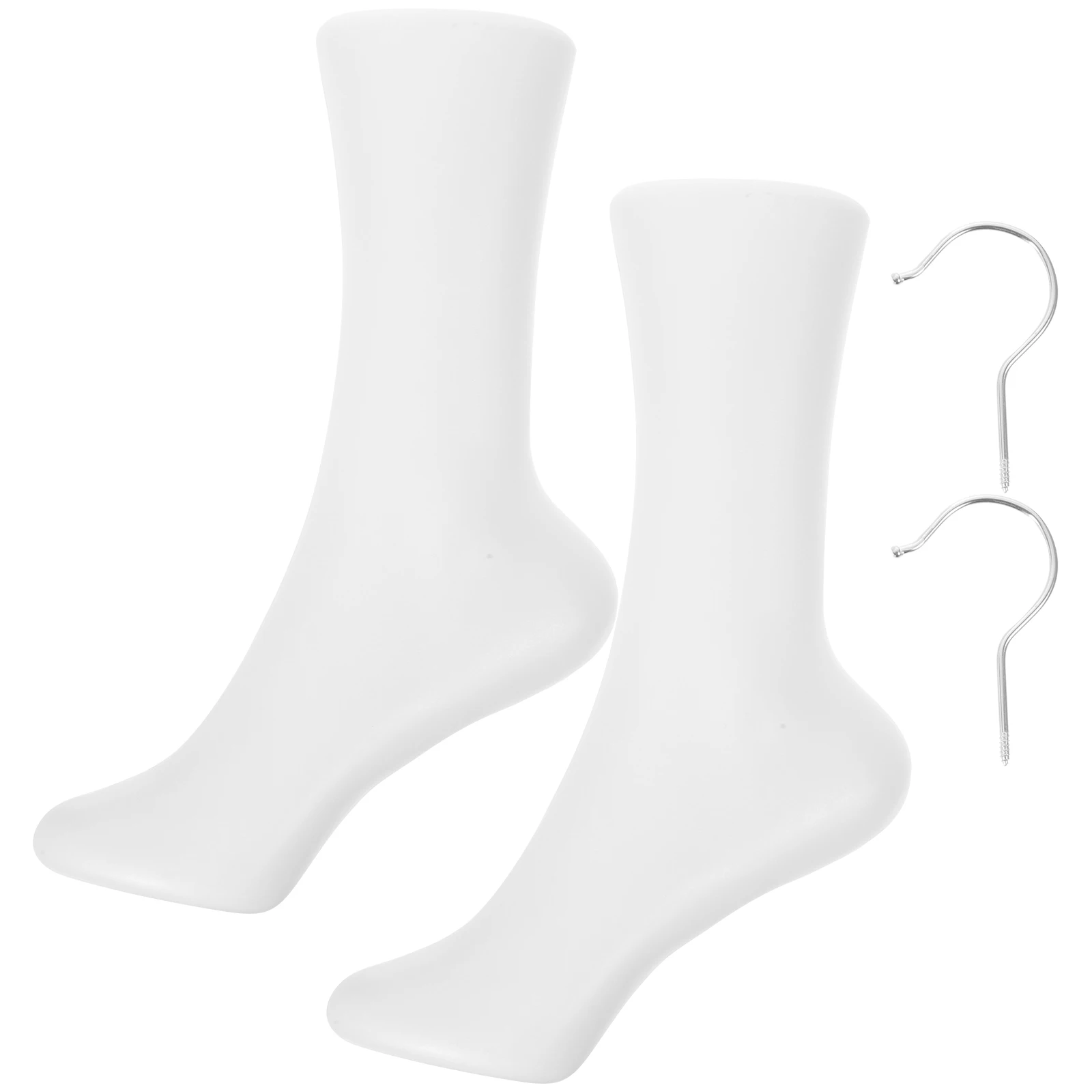 2Pcs Female Foot Mold for Shoe Display Small Form Adult Women Socks Booties Support Realistic Human Leg Design