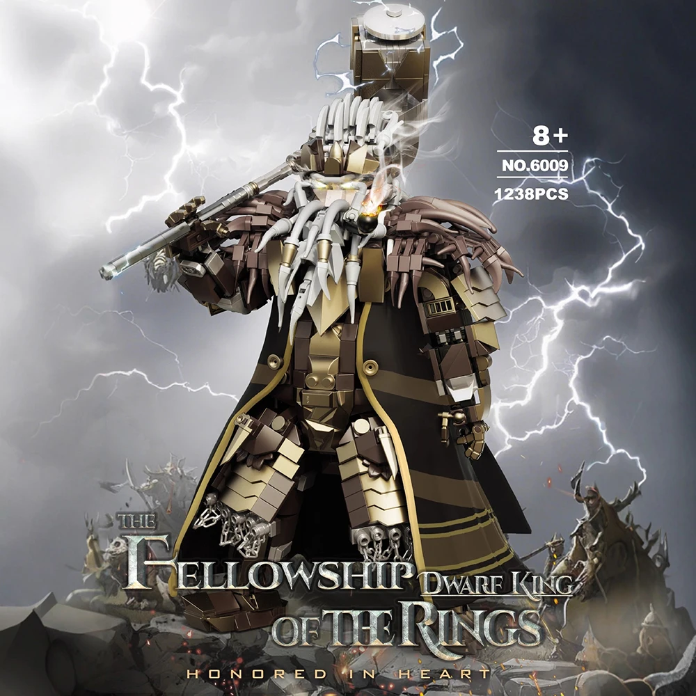 

1238 шт., строительные блоки «Король гномов», модель фильмов, серия, украшение для рабочего стола, коллекция игрушек в сборе, украшения для дома, подарки для мальчиков