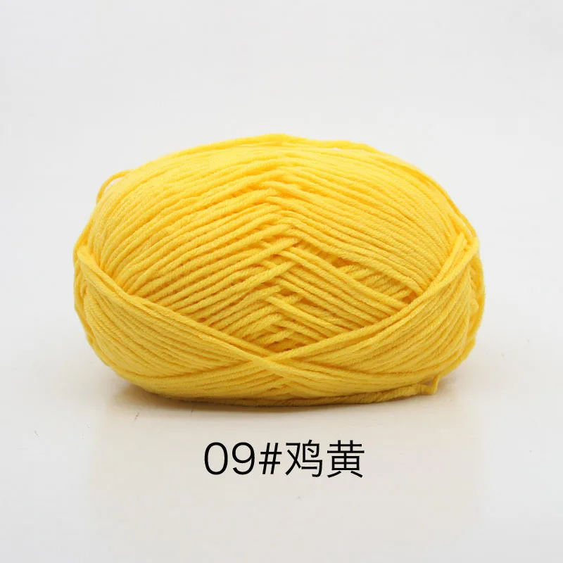 40-50 g/set 4ply Melk Katoen (80%) Breigaren Handwerken Geverfd Lanas Voor Gehaakte Ambachtelijke Trui Hoed Poppen tegen Lage Prijs
