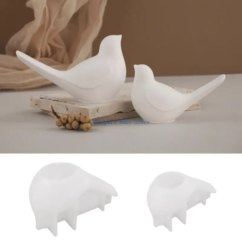 

U90E Silicone Molds Resin Art Moulds Bird Crafting Molds Unique Ornament Moulds Silicone Texture for Figurine