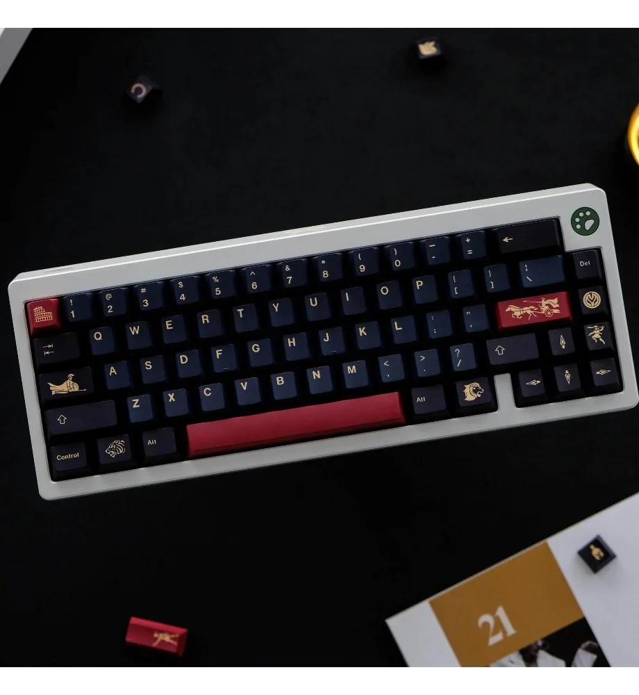

Roman keycap 129 keys PBT material Original height Five-sided sublimation process Suitable for a variety of mechanical keyboards