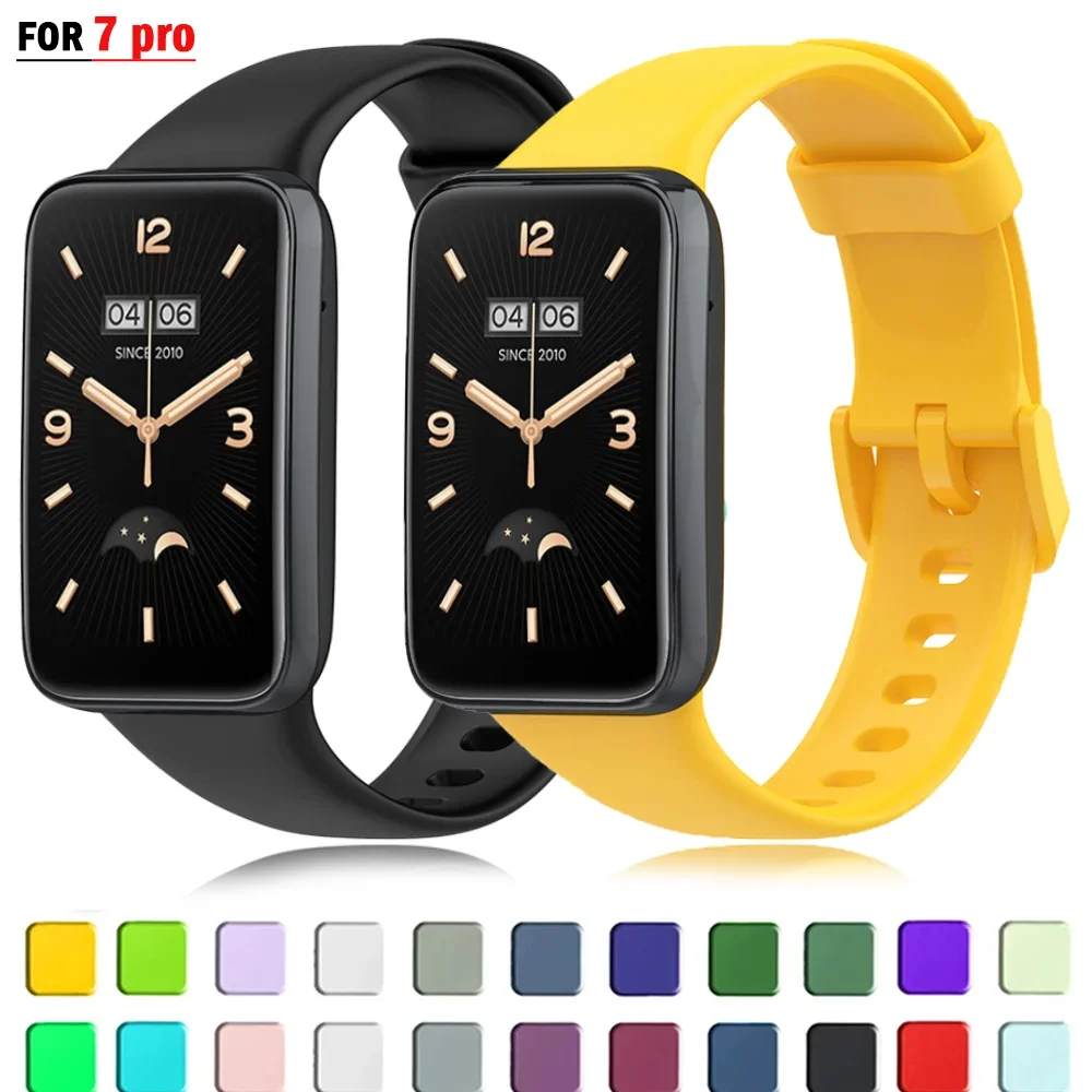 Silicone Watchband for Xiaomi Mi Band 7 Pro Wristband Liquid Bracelet official website MiBand 7pro Smartwatch straps Accessories