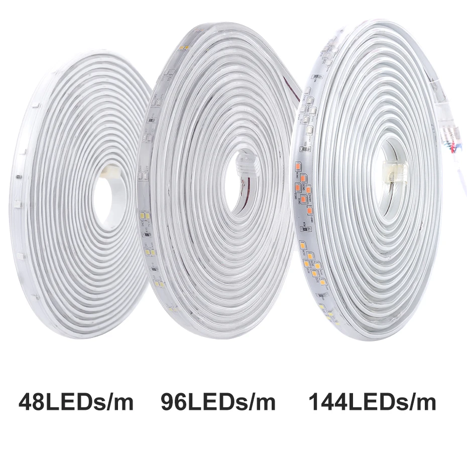 Waterproof Dream Colors Led Strip 48/96/144LEDs/m 1-100m 8Modes 220V EU Plug Flexible Led Ribbon Tape Home Party Decoration