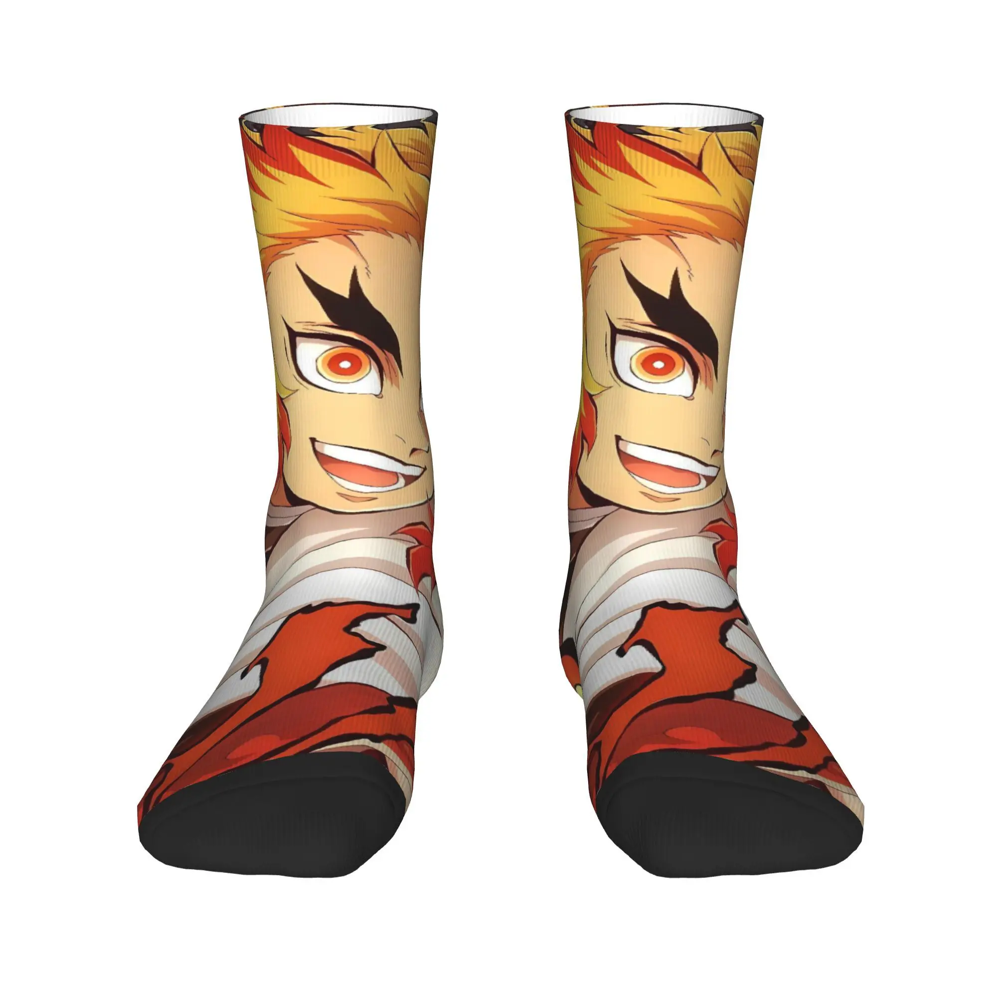 جوارب رجالية أنيمي كيوجورو رينجوكو جوارب شتوية مريحة جوارب جرافيك للجري مضادة للانزلاق