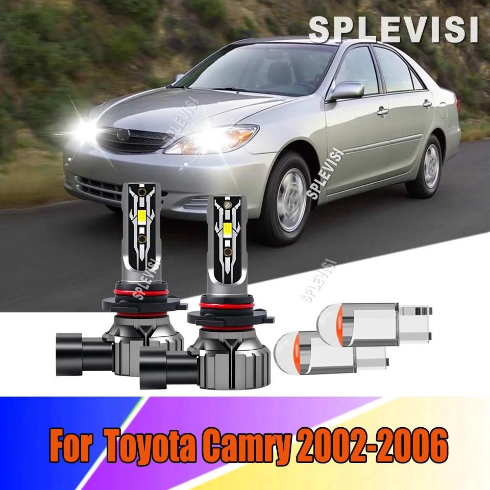 

9005 9006 9006 LED Headlight Fog Lights 300% Brighter Road Illumination For Toyota Camry 2002 2003 2004 2005 2006