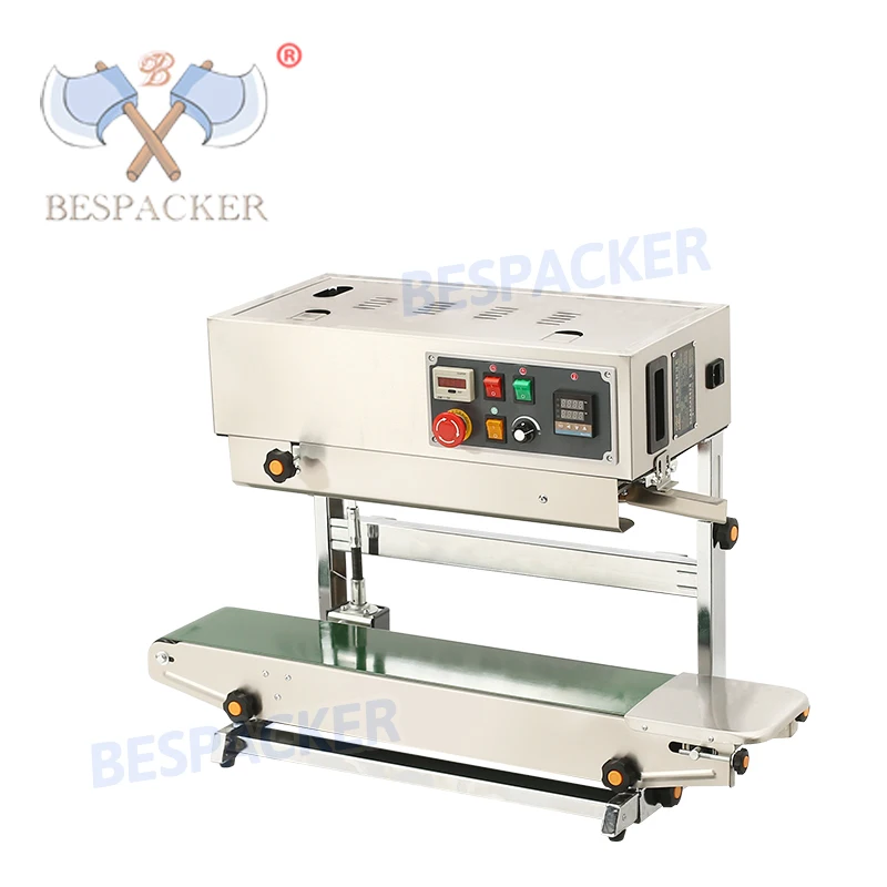 FR-880 Vertical Stainless Steel Counting Continuous Plastic Bag Band Sealer Heat Sealing Machines