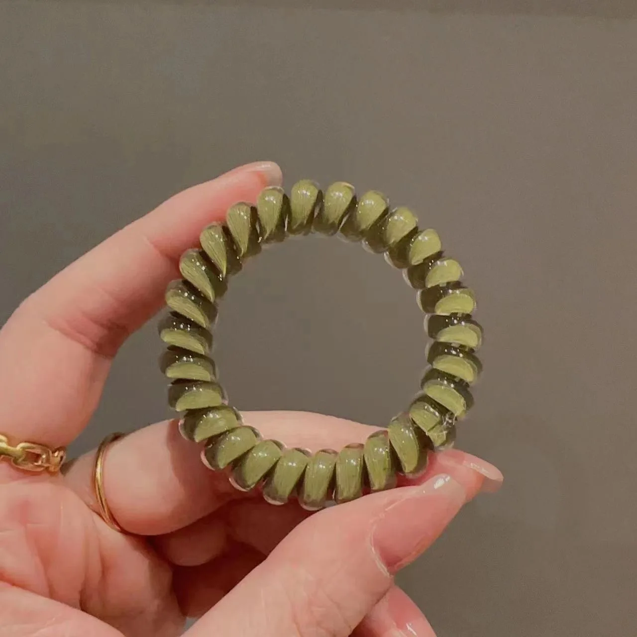 رباط شعر مرن متين على شكل حبل هاتف، تصميم جديد للصيف، متعدد الاستخدامات لتسريحة ذيل الحصان، أزياء كورية #5