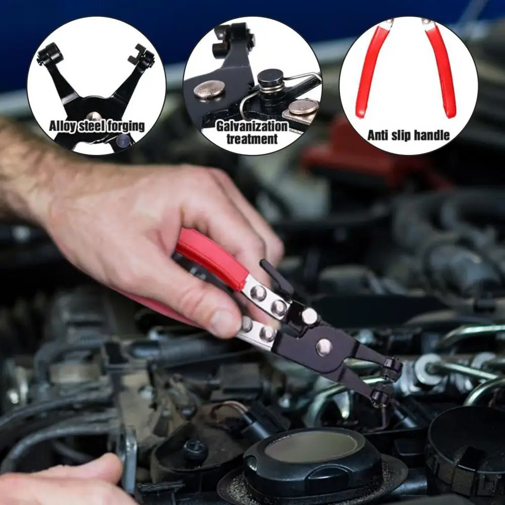 

Car Hose Clamp Pliers Ergonomic Handle Ring-type Flat-band Hose Clamp Pliers for Car Repair Tool Kit Professional Automotive
