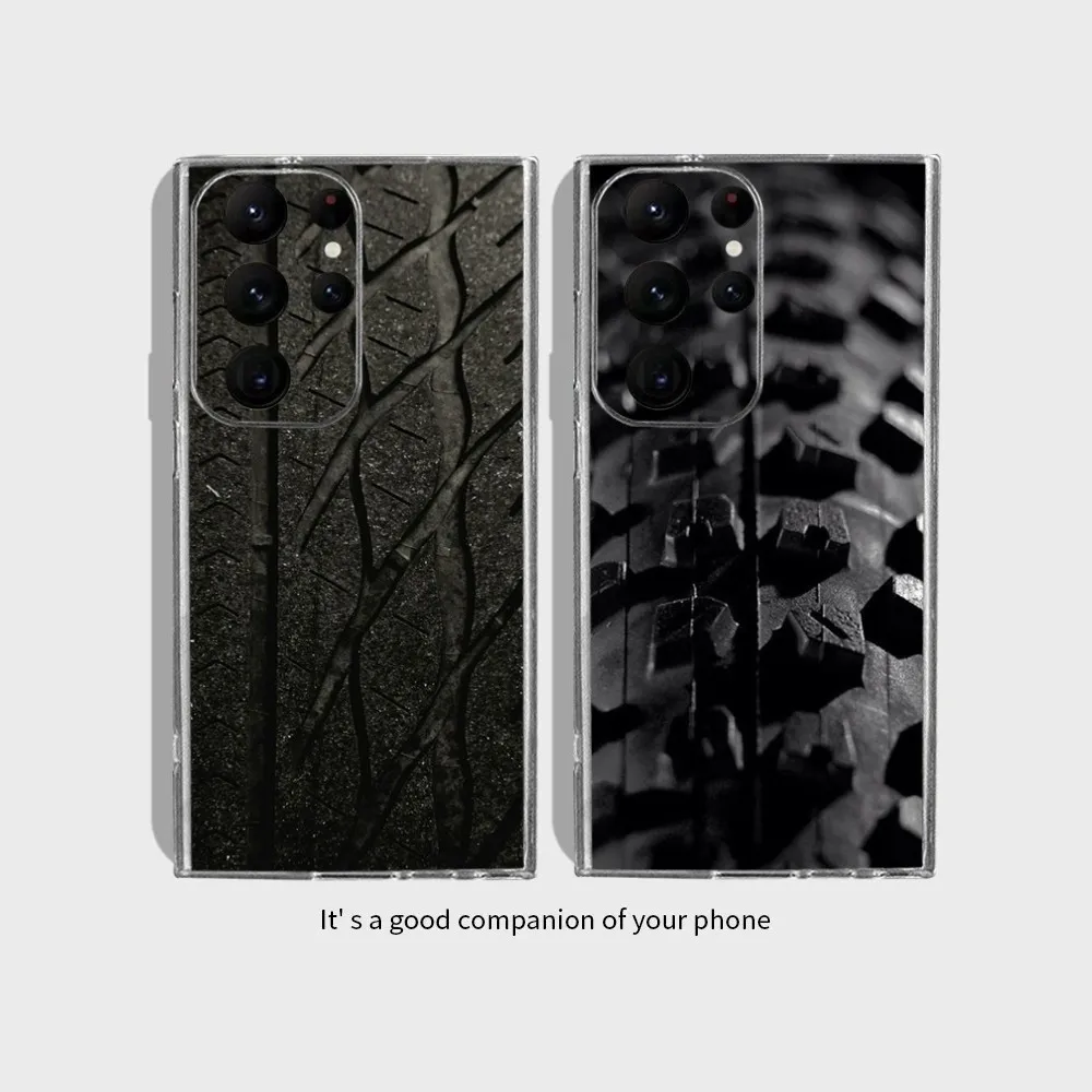 Cover Tire Tread Pattern Back Phone Case For Samsung Galaxy S24 Ultra S22 S23 Ultra S21 S20 5G Protective Silicone TPU Funda