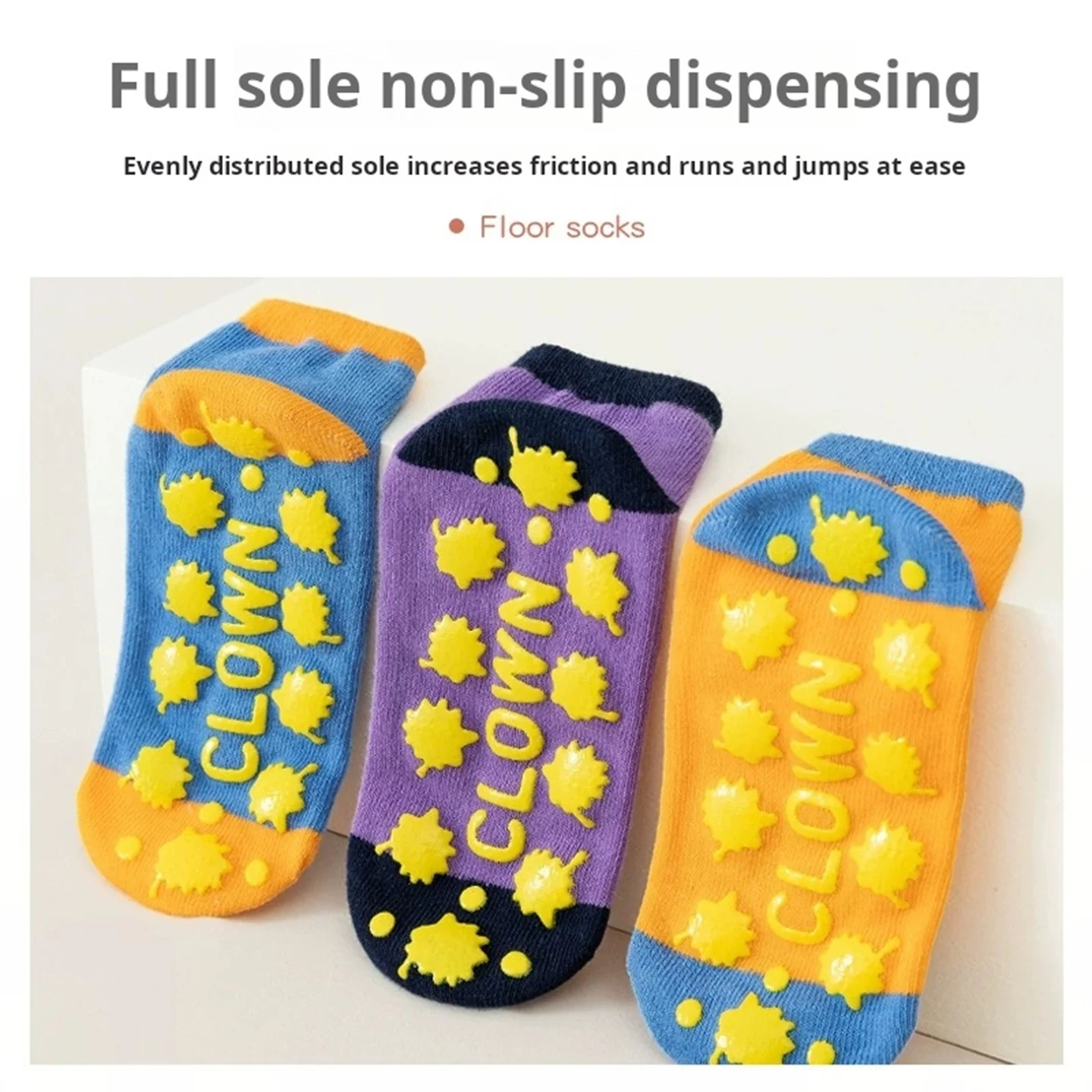 Chaussettes Trampoline de dessin animé pour enfants et adultes, 6 paires/lot, éducation de la petite enfance, aire de jeux Parent-enfant, chaussettes de sol antidérapantes