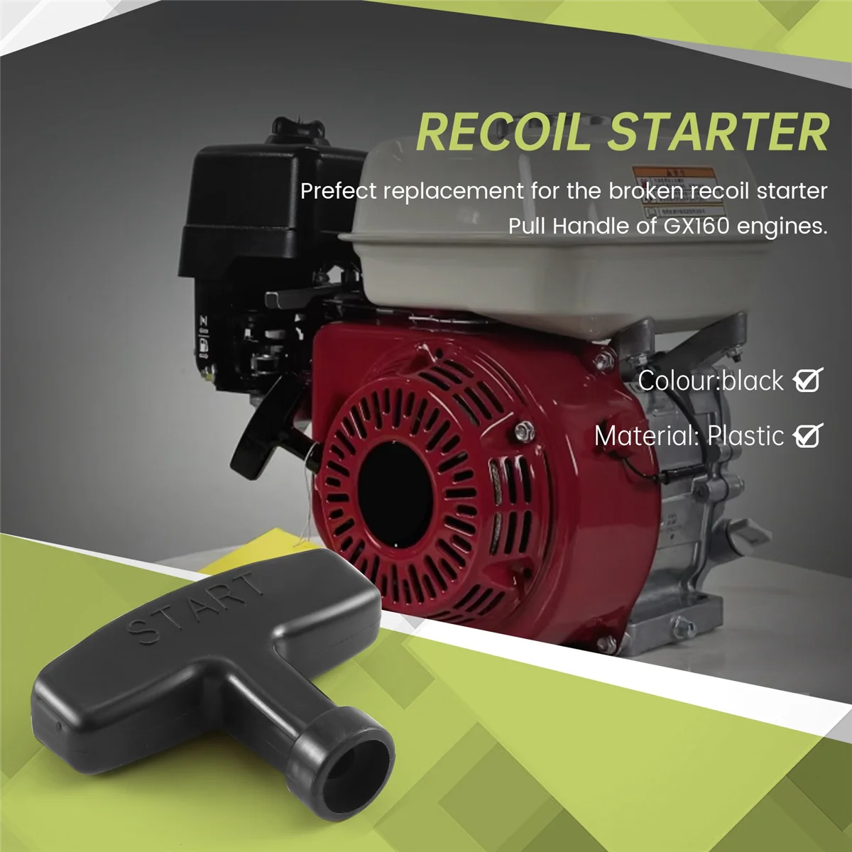 Сменная ручка стартера A88M, черная для двигателя