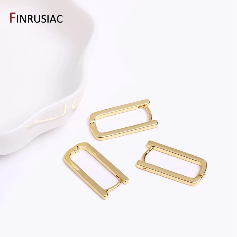 Gold Überzogene Messing Einfache Hoop Ohrringe Hohe Qualität Frauen Ohrringe, Eingelegten Zirkon Trendy Hoop Ohrringe Mode Schmuck Geschenke – Detail 24