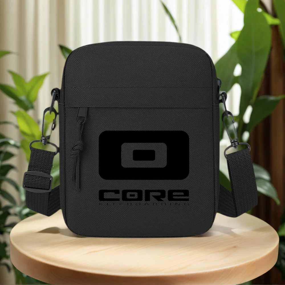 Core Kiteboarding abstract shape brand  Men Crossbody Bag Single Shoulder Women Cartoon Anime Film Printing Design Unisex