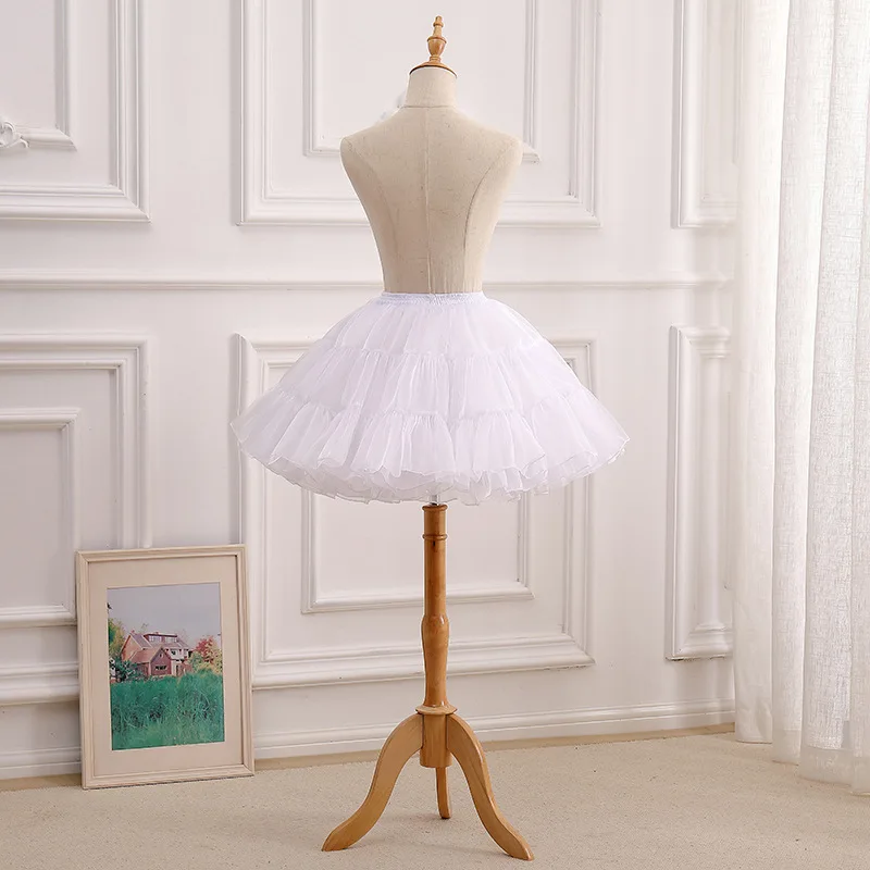 Rok Benang Lembut Tanpa Tulang Crinoline Lolita Daily Violence AA Pendek JK Seragam Crinoline Pettiskirt 45Cm