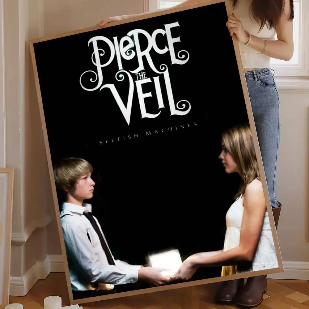 emo rock band P-Pierce The Veil Anime Posters Sticky Whitepaper Sticker DIY Room Bar Cafe Kawaii Room Decor