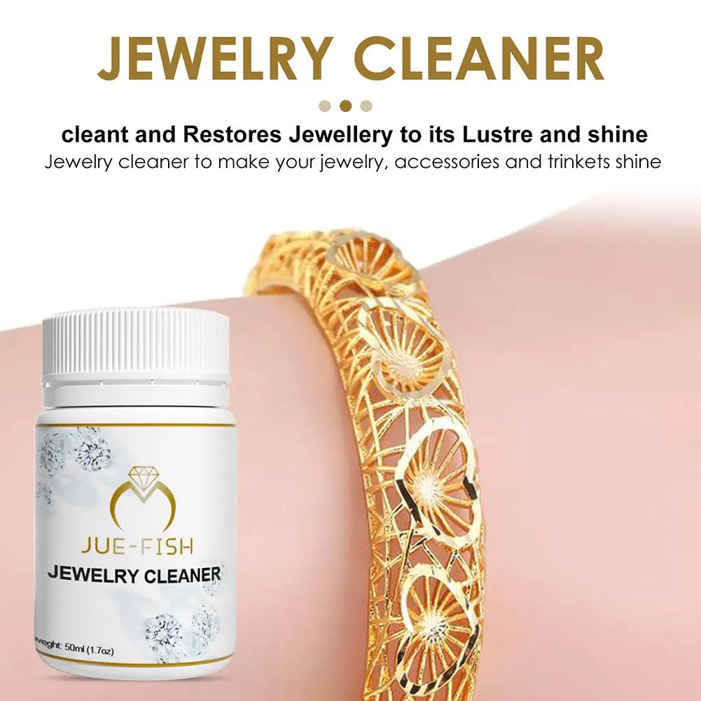 Liquid Jewelry Cleaning Agent, Remoção Colar de Diamante e Limpador, Ash Solution, Metal Rust Jewelry, Gentle Care Formula Y3P0, 50ml