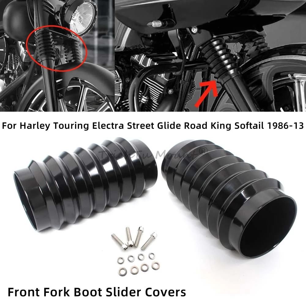 Motorcycle Front Upper Fork Slider Cover For Harley Electra Street Glide Road King 1986-13 Upper Shock Absorber Protector Guard