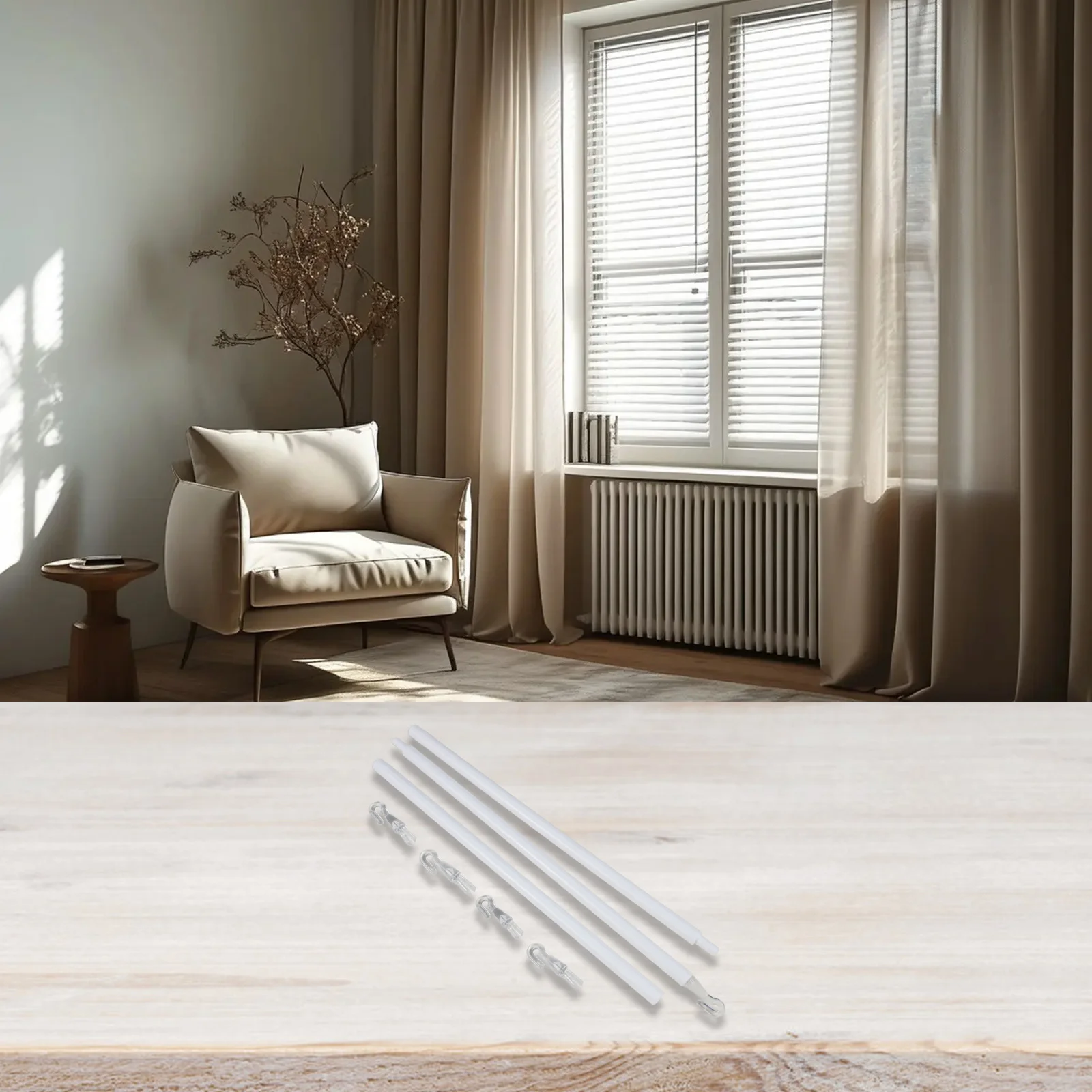 Multi Stage Locking PP Pull Rod for Venetian Blinds 35 Inch Long with Lightweight Design for Effortless Operation