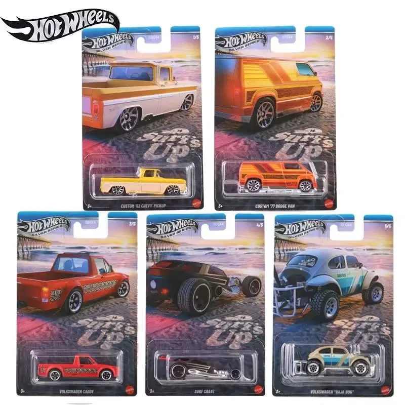 

In Stock Original 2025 Hot Wheels Silver Series Exclusive Surfs Up Set 1:64 Scale Diecast Cars Collector Model Toys GDG44-M
