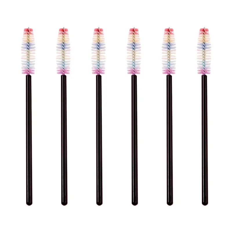 50pcs Colored Eyelash Brush Lash Mascara Wand Eyelash Curler False Lash Extension Tool Bendable Brow Brush Comb LAUKISS