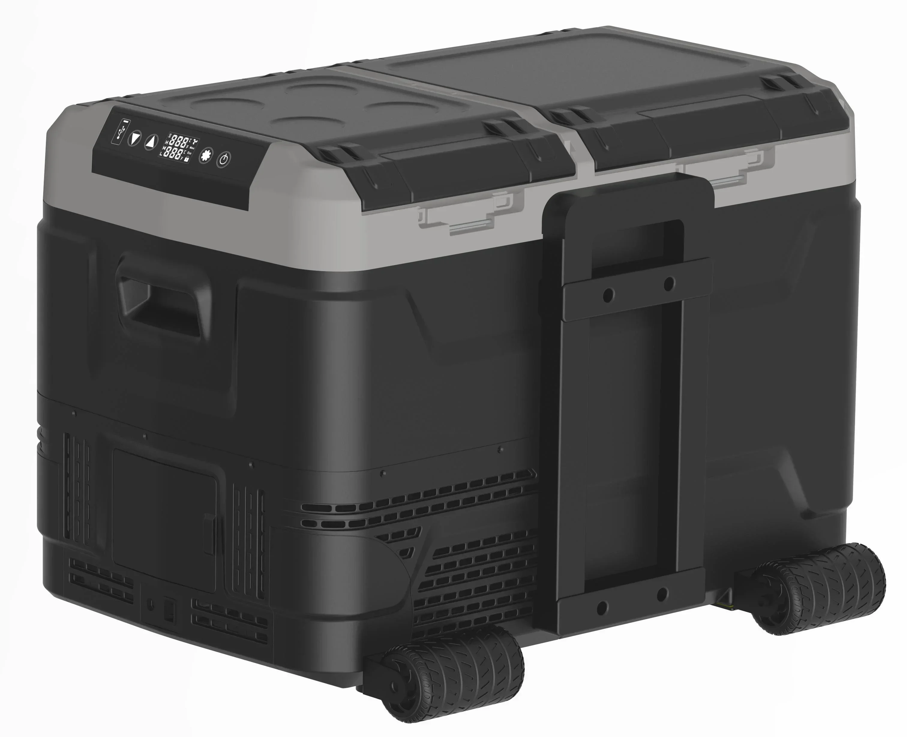 22,7 kg 12 V/24 V/100–240 V, 42,4 l, 50 l, 60 l, Kühlbox, tragbare Autokühlschränke, 60 W, LKW, Zer, Fahrzeug, Camping, Kühlschrank, ABS-Kühlschrank