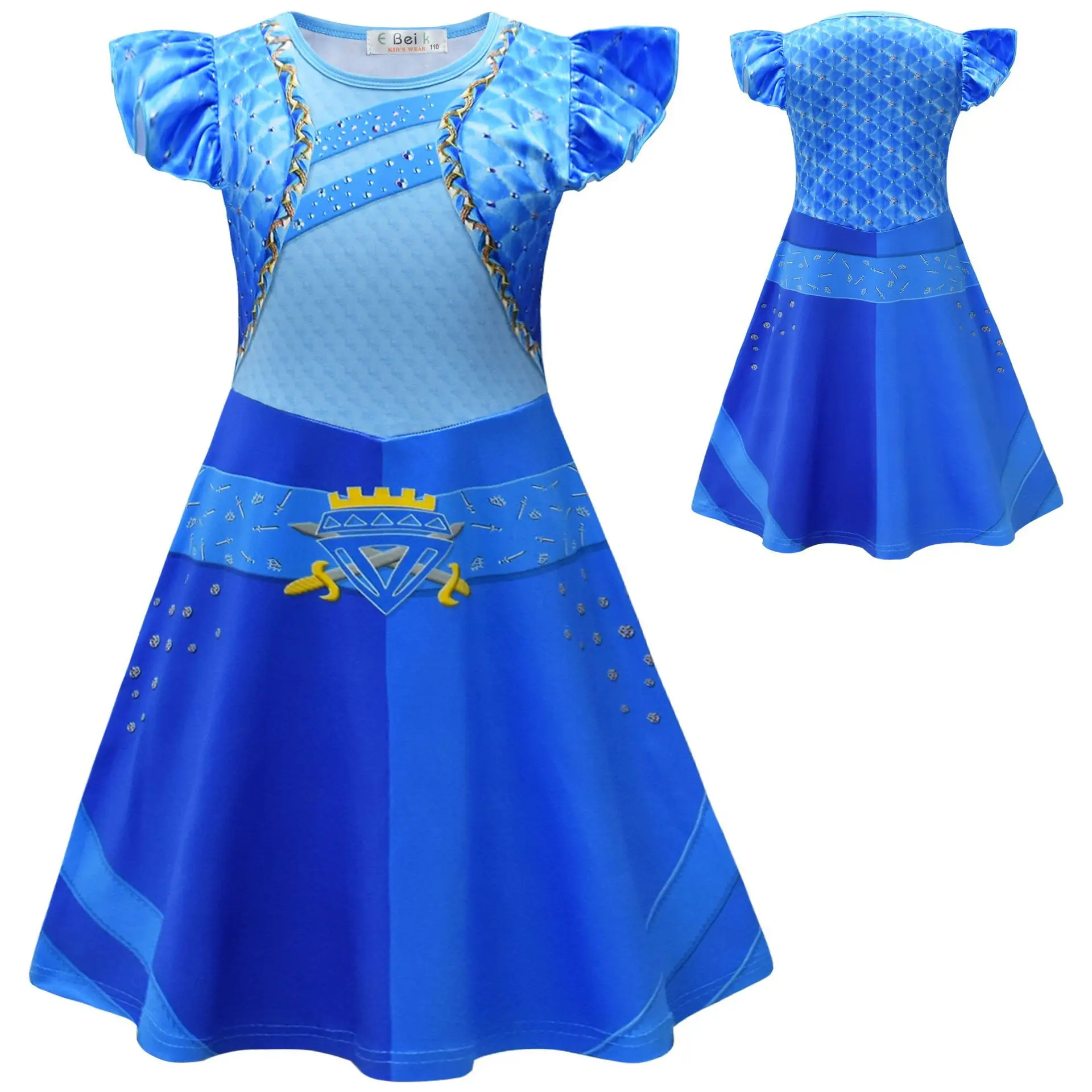 

Movie D-Descendants 4 The Rise of Red Girls Cosplay Costume Fancy Blue Kids Dress Fantasia Halloween Carnival Party Costumes