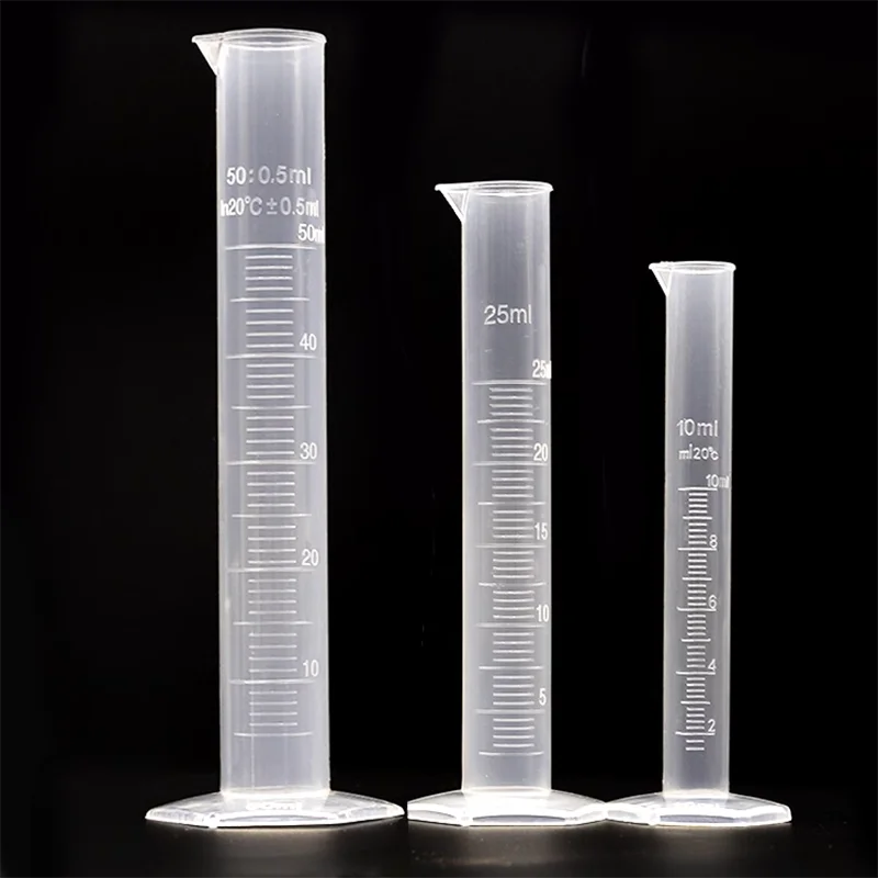 

Plastic measuring cylinder PP straight measuring cylinder acid and alkali resistant chemical experiment with graduated cylinder