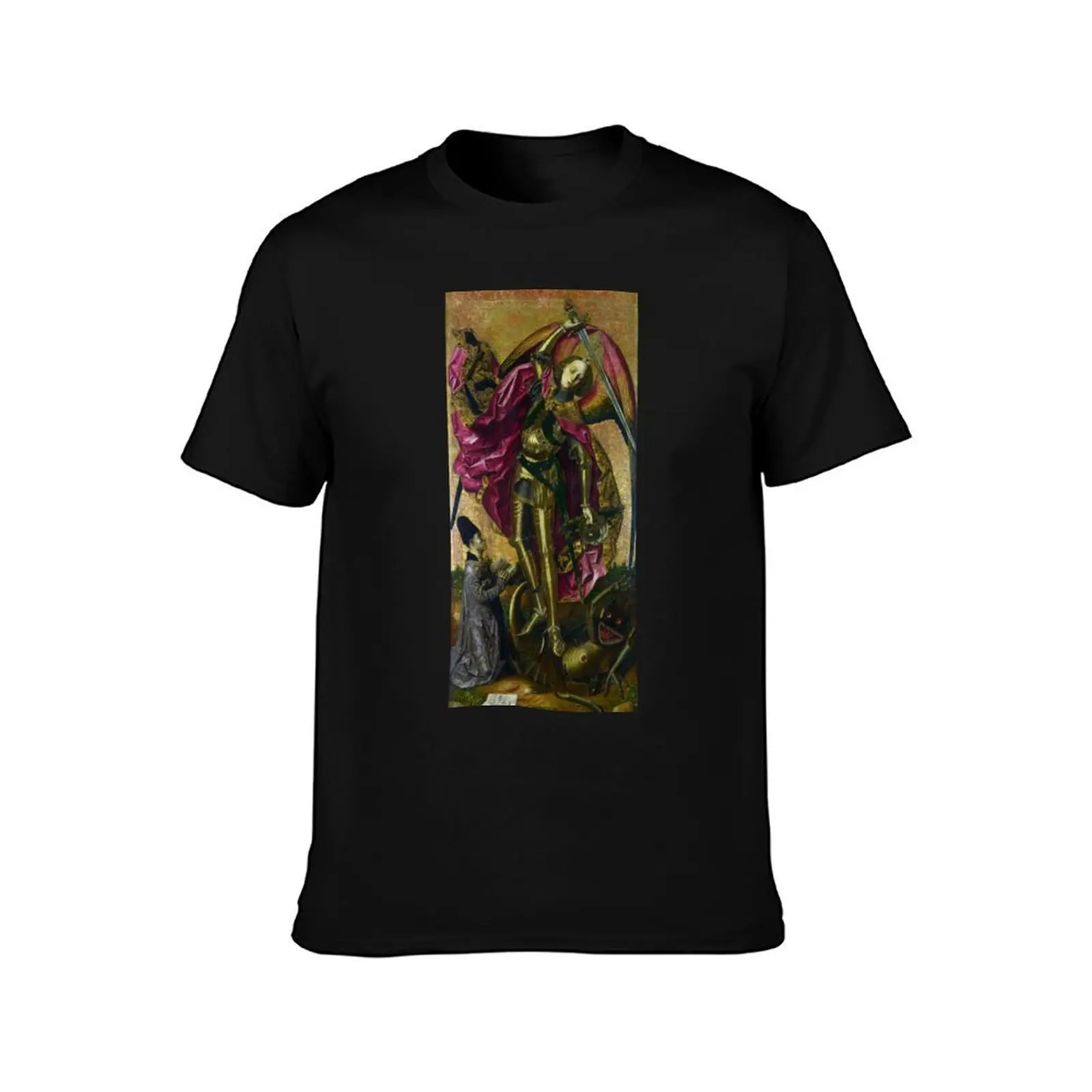 Saint Michael defeats the devil Bartolomé Bermejo T-Shirt Lightweight Sport Basic T-Shirt