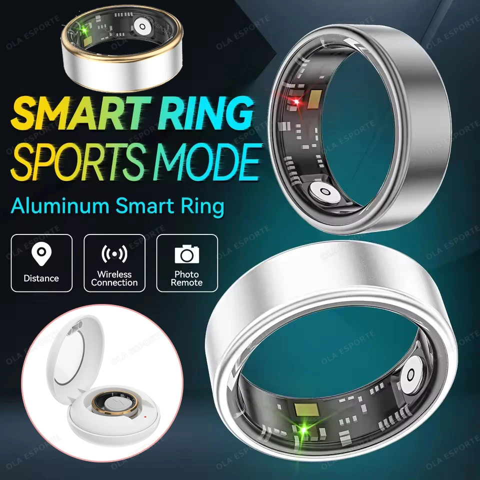 

New Smart Ring 2025 Men Women Heart Rate Blood Pressure Sleep Monitoring Brush Tiktok 5ATM Waterproof Multi-sport Mode Smartring